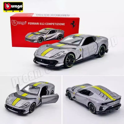 1:64 Bburago Ferrari SP3 812 SF90 F12Tdf F40 488GTB Coleção Modelo de Carro Miniatura Carros Die-Cast Modelos de Carro de Brinquedo Presentes Atacado