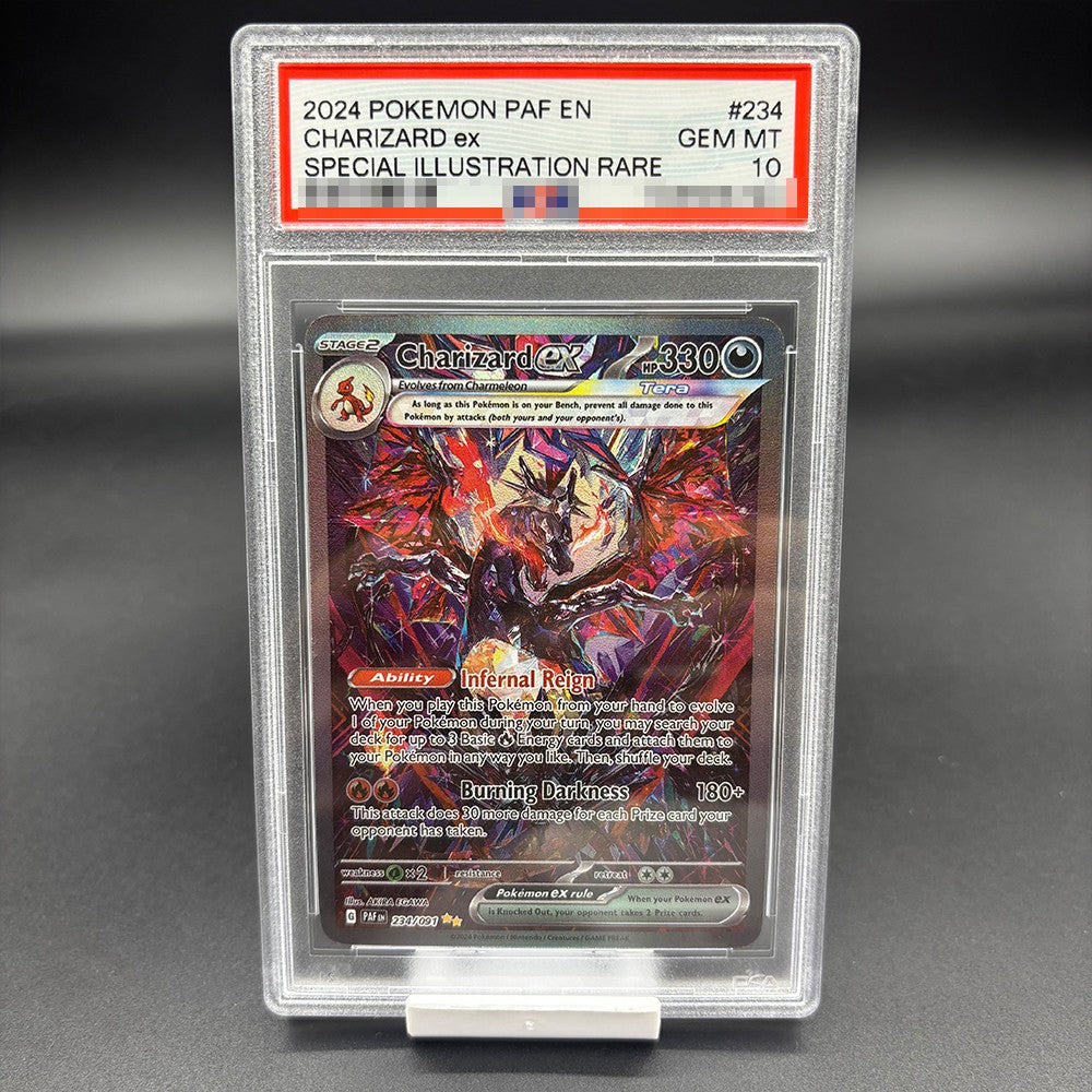 Cartão de Avaliação Versão Inglesa DIY PTCG PIKACHU CHARIZARD MEW Cartão de Coleção Cópia Cartão de Avaliação 10 Pontos Presente de Anime e Jogo