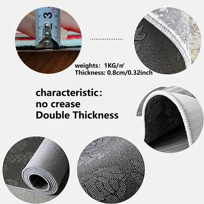 Airplane Theme Area Rug - Machine Washable, for Entryway, Bedroom, Living Room Mat, Home Decor