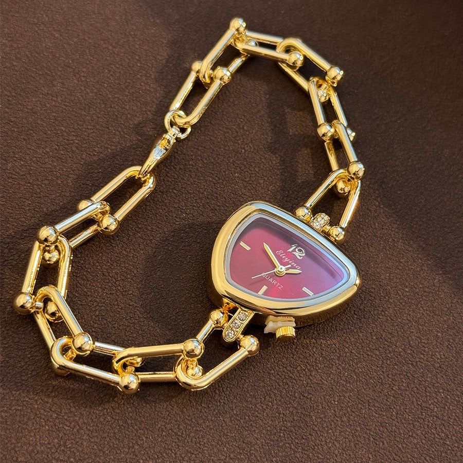 Ladies' Fashionable Trendy U-Shaped Quartz Watch with New Polygonal Alloy Case Must-Have Accessory for Trendy Outfits