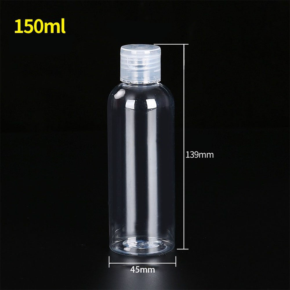 Travel Bottles 15ml 30ml 50ml 100ml 150ml 200ml 250ml 500ml Lotion Bottle Clear Plastic PET Vial Flip Top Cosmetic Container