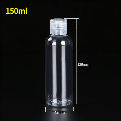 Travel Bottles 15ml 30ml 50ml 100ml 150ml 200ml 250ml 500ml Lotion Bottle Clear Plastic PET Vial Flip Top Cosmetic Container