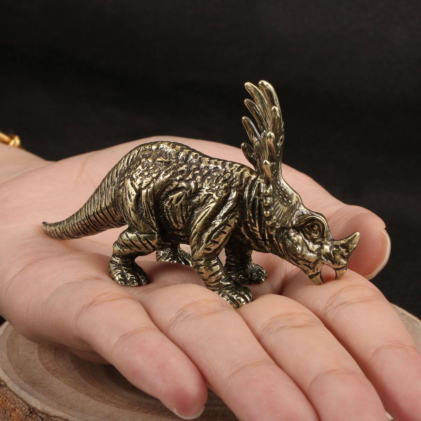 Dinossauro Alossauro Estegossauro Pterossauro Dimetrodon Diplodoco Estátua Decoração de Mesa de Escritório Jurássico Estatueta de Cobre 12 Estilos