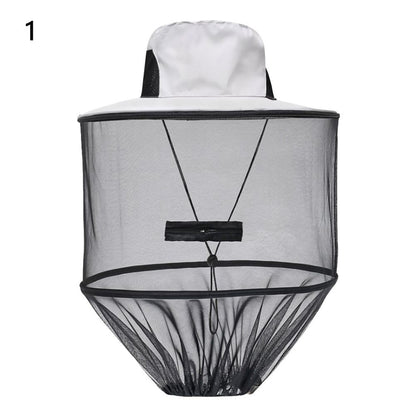 Chapéu Mosquiteiro Com Tela Protetora Repelente Insetos Abelhas Proteção Masculino Feminino Chapéu De Pesca Protetor Solar Ao Ar Livre