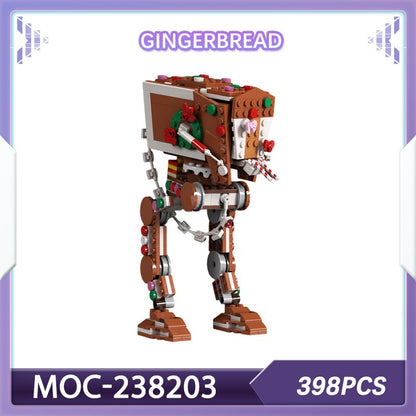 Pão de Gengibre Novo Robô de ficção científica nave espacial bloco de construção modelo Guerras Espaciais presente série de filmes de robôs MOC-238203
