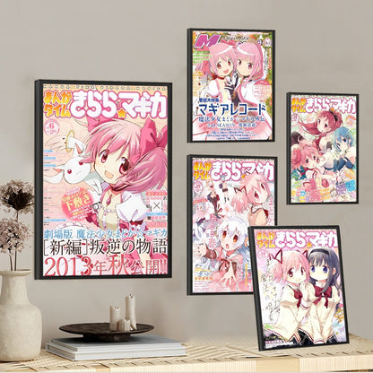 Puella Magi Madoka Magica Poster Anime Posters Sticky HD Quality Wall Art Retro Posters For Home Kawaii Room Decor
