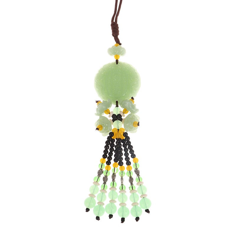Imitation Green Jade Car Pendants Buddha Statue Brave Troop Hanging Ornament Talisman Auto Interior Decor Gifts