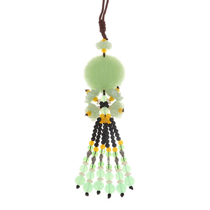 Imitation Green Jade Car Pendants Buddha Statue Brave Troop Hanging Ornament Talisman Auto Interior Decor Gifts