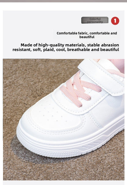 2025 Girl shoe spring Autumn Boy White Shoe Casual Running kid Shoe Anti Slip Soft Sole Sneaker kid tenis Hot selling item