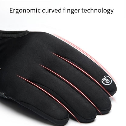 Luvas de Motocicleta Inverno Térmicas Forradas com Lã Inverno Pele Amigável Ciclismo Impermeável Antiderrapante Tela Sensível ao Toque Luva de Esqui Quente