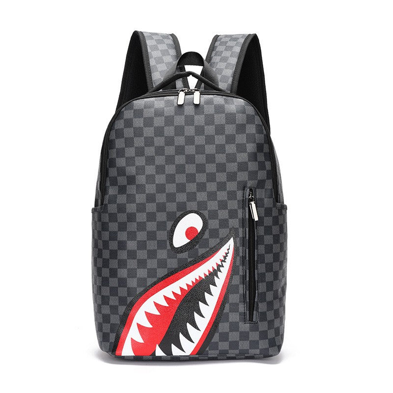 New Casual Shark Backpack Business Large Capacity Men's Backpack Campus High Value School Bag Outing Travel Bag