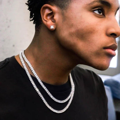 Colar de Tênis Hip Hop Bling Bling Joias de Festa para Homens Mulheres Concertos Festivais Presente Ideal para Fãs de Rapper e Criadores de Tendências