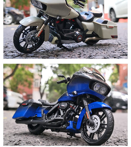 Maisto 1/18 Harley Davidson 2018 CVO Road Glide Modelo de Motocicleta Coleção de Veículos de Brinquedo Amortecedor Off Road Carro de Brinquedo