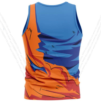 Goku Kame Kai Dragon Ball Anime Tank Top Men's Cosplay Print Gym T-shirt Exercise Casual Breathable Sports Kid Basketball Vest
