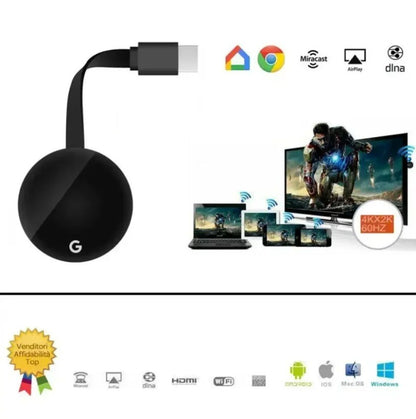 HDMI-compatible HD Display Dongle Media Streaming Video Tv Smart Home Chromecast Google Wireless WiFi mirascreen For ios/Android