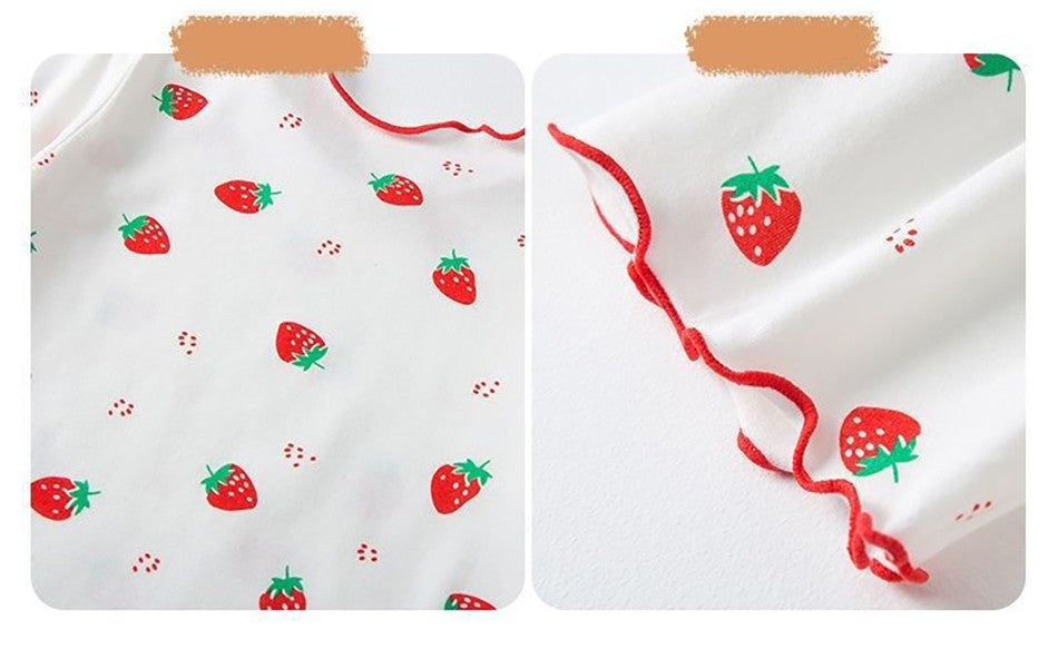 Girls Summer Pajama Sets Stylish Cartoon Pattern Printing Short Sleeve Top and Pants Made from Luxurious Cozy Ice Silk Material