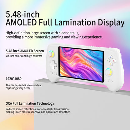 ANBERNIC RG557 Retro Handheld Game Console Android 14 5.48 Inch AMOLED Screen Video Player High-resolution Joysticks RG 557 PS2