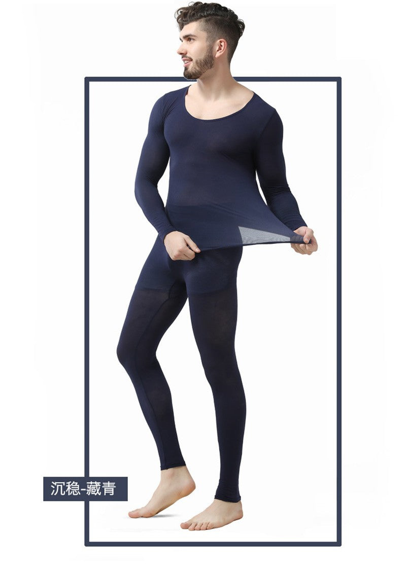 Winter 37 Degree Constant Temperature Thermal Underwear for Men Ultrathin Elastic Thermo Underwear Seamless Long Johns