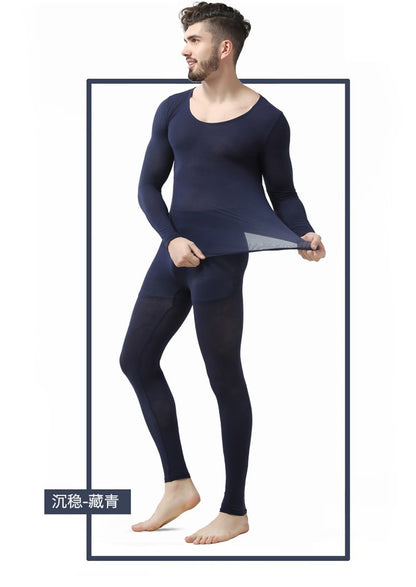 Winter 37 Degree Constant Temperature Thermal Underwear for Men Ultrathin Elastic Thermo Underwear Seamless Long Johns