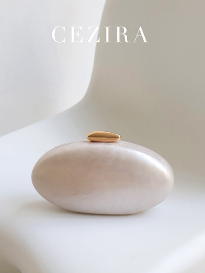 Women's Fashion Evening Clutches Luxury Plain Acrylic Long Chain Cross body Handbag Oval Shaped Fits Phone Wedding Banquet Party