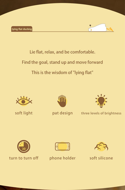 Duck Nightlights Led Night Light Duckling Rechargeable Lamp USB Cartoon Silicone Children Kid Bedroom Decoration Birthday Gift