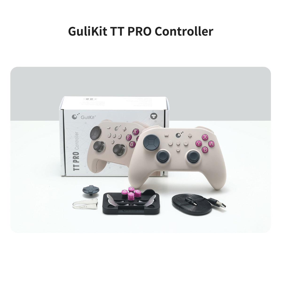 GuliKit TT Max Wireless Controller for Nintendo Switch 1/2 with Tension Adjustable TMR Joysticks for Windows Android iOS