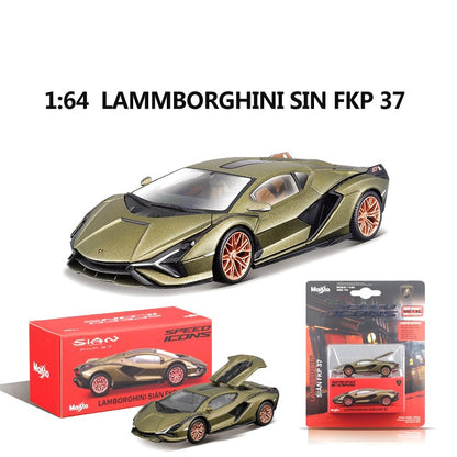 Bburago 1:64 SP1 Ferrari 812 SF90 Competizione Amarelo Liga Miniatura Ferrari Daytona SP3 Esportivo Modelo Fundido Brinquedos Personalizados