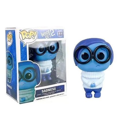 Anime Divertidamente 2 Alegria Ansiedade Raiva Tristeza Nojinho Medo Boneco POP Brinquedos de Ação Filme de Desenho Animado Bonecos de PVC