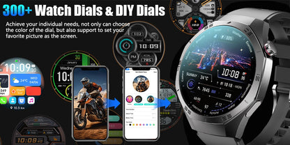 Smartwatch GUHUAVMI GT5 Pro 2025 Masculino com Tela HD AMOLED, GPS, Monitor de Trajetória de Movimento, Frequência Cardíaca, Chamada Bluetooth e 1.52", IP68