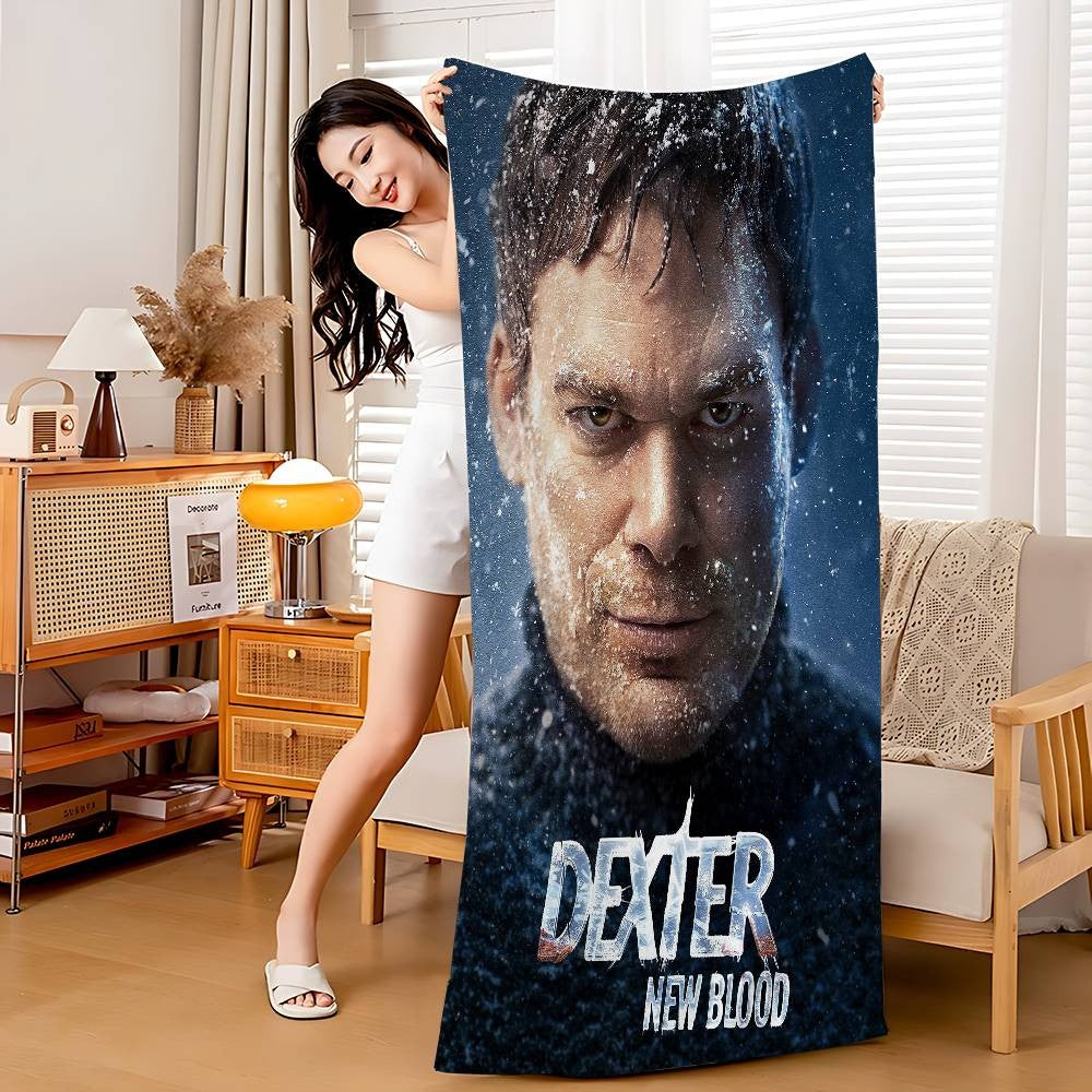 Dexter American Classic Horror Anime Microfiber Beach Towel Absorbent Quick Dry Soft Yoga Swimming Resort Mountain ClimbingTowel