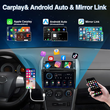10.1 Inch Dual 2 DIN Android 13 Multimedia Bluetooth GPS Wifi Car Stereo MP5 Player 1+16G with CARPLAY Auto Wireless CarPlay