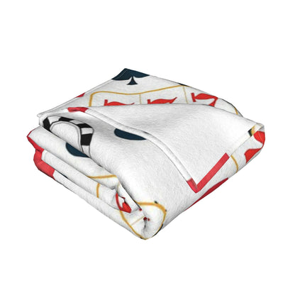 Poker Slot Machine Pattern 1 Blankets Warm Flannel Sofa Throw Blanket for Couch Bedding Outdoor Throws Bedspread Quilt