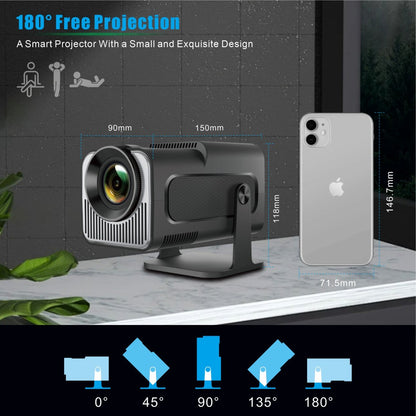Salange HY320 MINI Projetor Android 11.0 LED Beamer Home Cinema 300ANSI 720P WIFI Smart TV HD 1080P 4K Filme