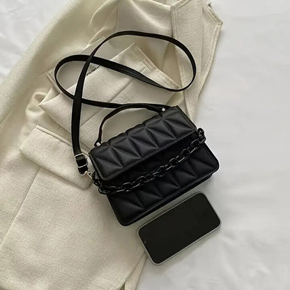 Diamond chain handbag women's fashion retro embossed small square bag women's single shoulder crossbody bag a bag