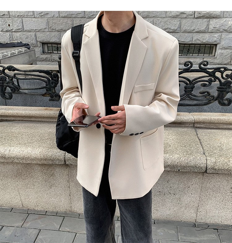 2024 Spring Summer Men Formal Blazers Men Korean Fashion Loose Casual Dress Jacket Men Harajuku Social Suit Jacket Clothing