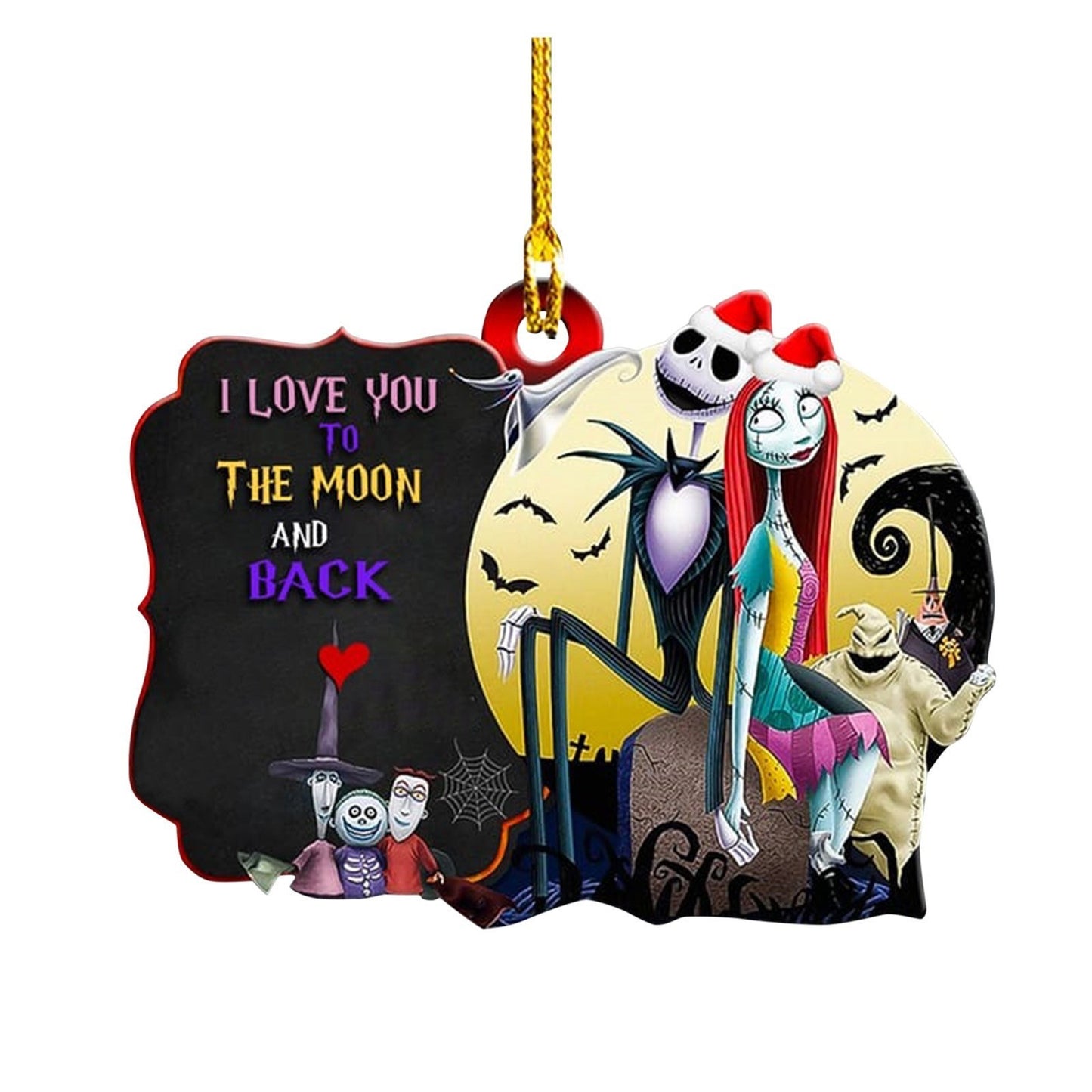 Disney Anime O Estranho Mundo de Jack Jack Skellington Decoração de Carro Árvore de Natal Desenho Animado Moda Tendência Pingente Presentes