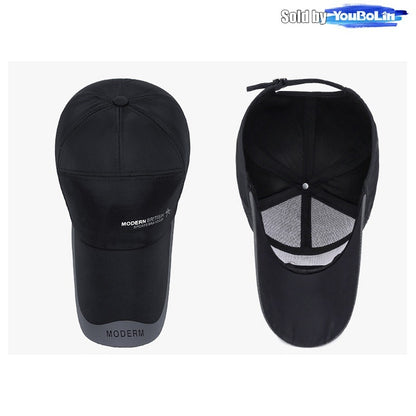 Summer Extended Brim Simple Thin Quick-Drying Adjustable Baseball Cap Fishing Hat Trucker Caps Dad Hats