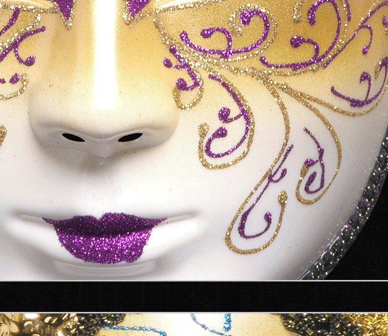 New European and American painted masks for Halloween dance parties - high - end Venetian masks for Italian ladies' performances