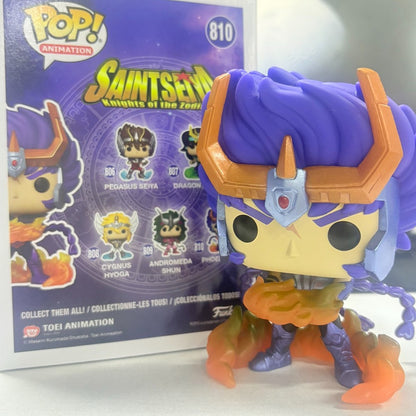 Funko Pop Cavaleiros do Zodíaco Boneco Articulado Hyoga de Cisne #808 Shiryu de Dragão #807 Shun de Andrômeda #809 Ikki de Fênix #810 Bonecos de Vinil Brinquedos
