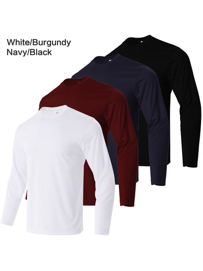 Men's Casual Plain T-shirt Men's Long-Sleeved Fashion Fitness Long-Sleeved T-shirt Men's Blouse