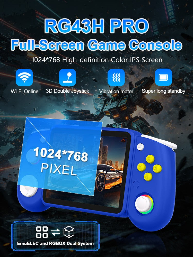 AISLPC RG43H PRO Retro Handheld Game Console 22000+Games Dual System 4.3‘’IPS Screen 2.4G WiFi Online Play Portable Game Player