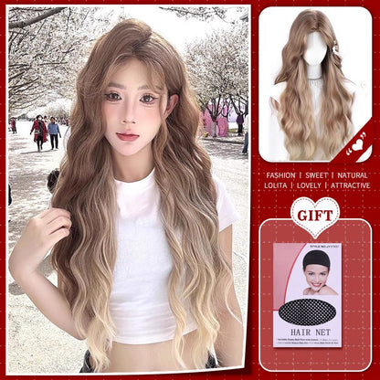 Peruca Sintética Lolita Curta Cacheada 12 Polegadas Doce E Adorável Dourado-Branco Natural Fofa Cabelo Ondulado Cosplay Peruca De Cabeça Cheia Para