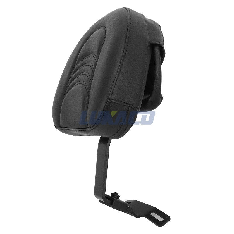 Motorcycle Adjustable Driver Rider Backrest Plug In Sissy Bar Seat Cushion Moto Pad For Harley Fatboy Heritage Softail 2007-2017