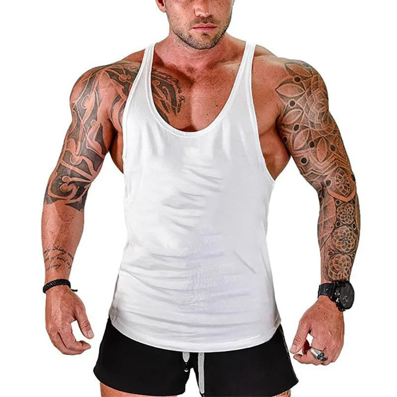 Gym Man Workout Bodybuilding Shirt Men Singlets Stringer Undershirt Vests Tank T