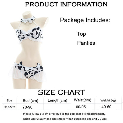 AniLV Cow Series Swimsuit Bodysuit Bikini Maid Unifrom Costume Summer Beach Kawaii Girl Swimwear Skirt Uniform Set Cosplay