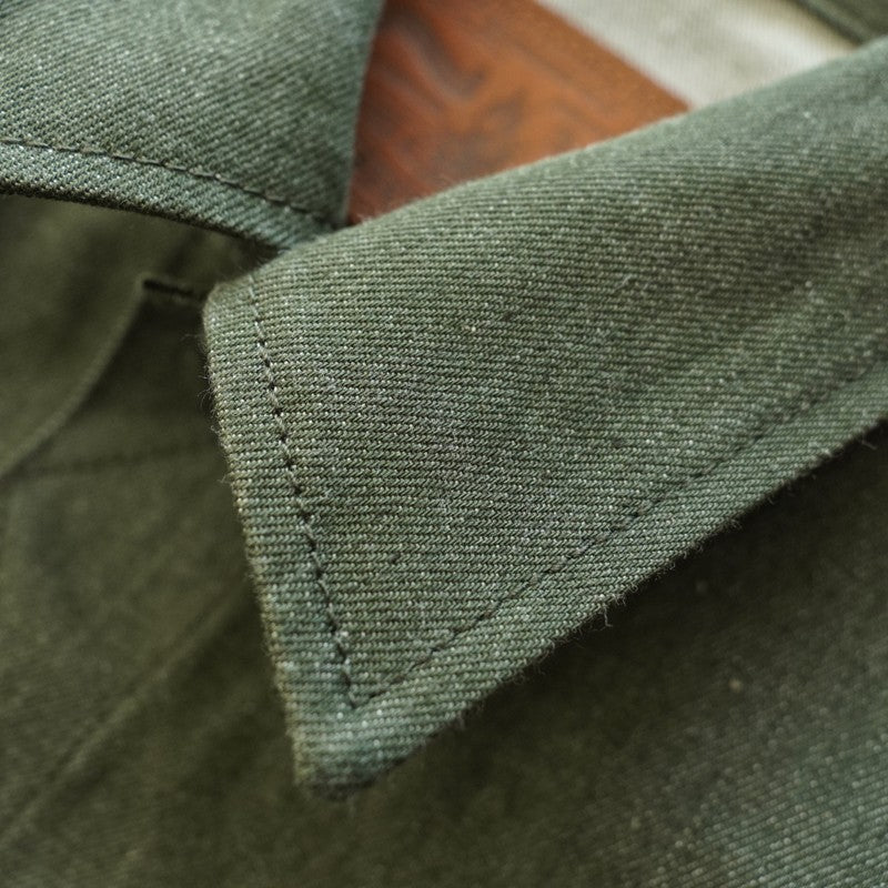 Sauce Zhan 540XX Mens Cusual Jacket Vulcanized green Selvedge Sanforized  Denim Jacket 14 Oz Loose Fit