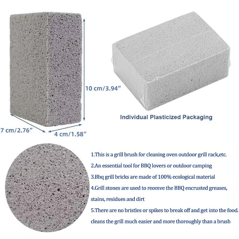FAIS DU BBQ Grill Cleaning Brick Block Grill Stone Racks Stains Grease Cleaner BBQ Tools For Kitchen Gadgets Cleaning Brush