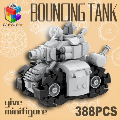 MOC Metal Slug Militar Blocos de Construção Conjunto Tanque Avião Submarino Robô Mecha Arma Alivio do Estresse Soldados Modelo Brinquedos Infantis