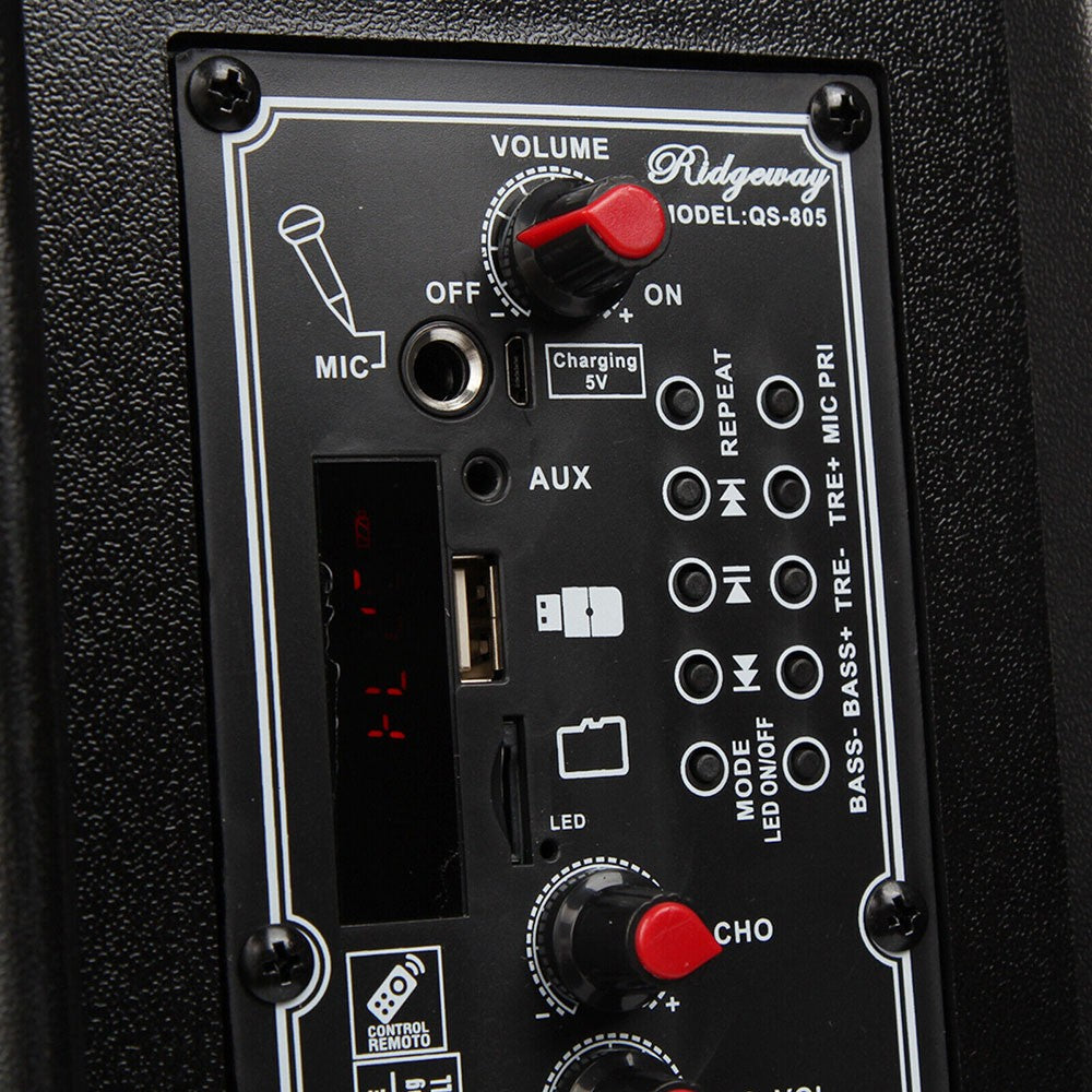 Caixa de Som Portátil Bluetooth Sem Fio 3000 Watts para Festas com Microfone e Controle Remoto, Subwoofer de 8 polegadas, Áudio Grande de Alta Qualidade