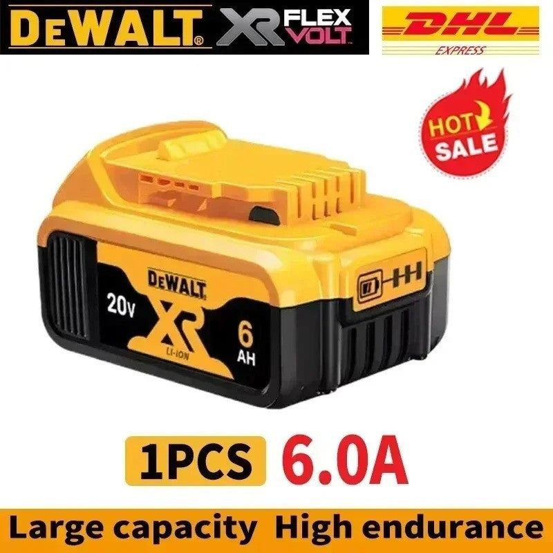 Bateria Original DeWALT 20V/60V 6Ah 9Ah MAX FlexVolt para Ferramenta Elétrica DCB606 DCB205 DCB206 DCB209 DCB182 com Carregador